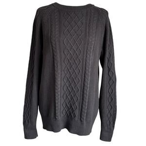 Gap Sz L Cable Knit Sweater Black Excellent Condition!